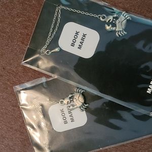 SET OF TWO CHAIN BOOKMARKS W/ CRABS- NICE WAY TO MARK YOUR BOOK